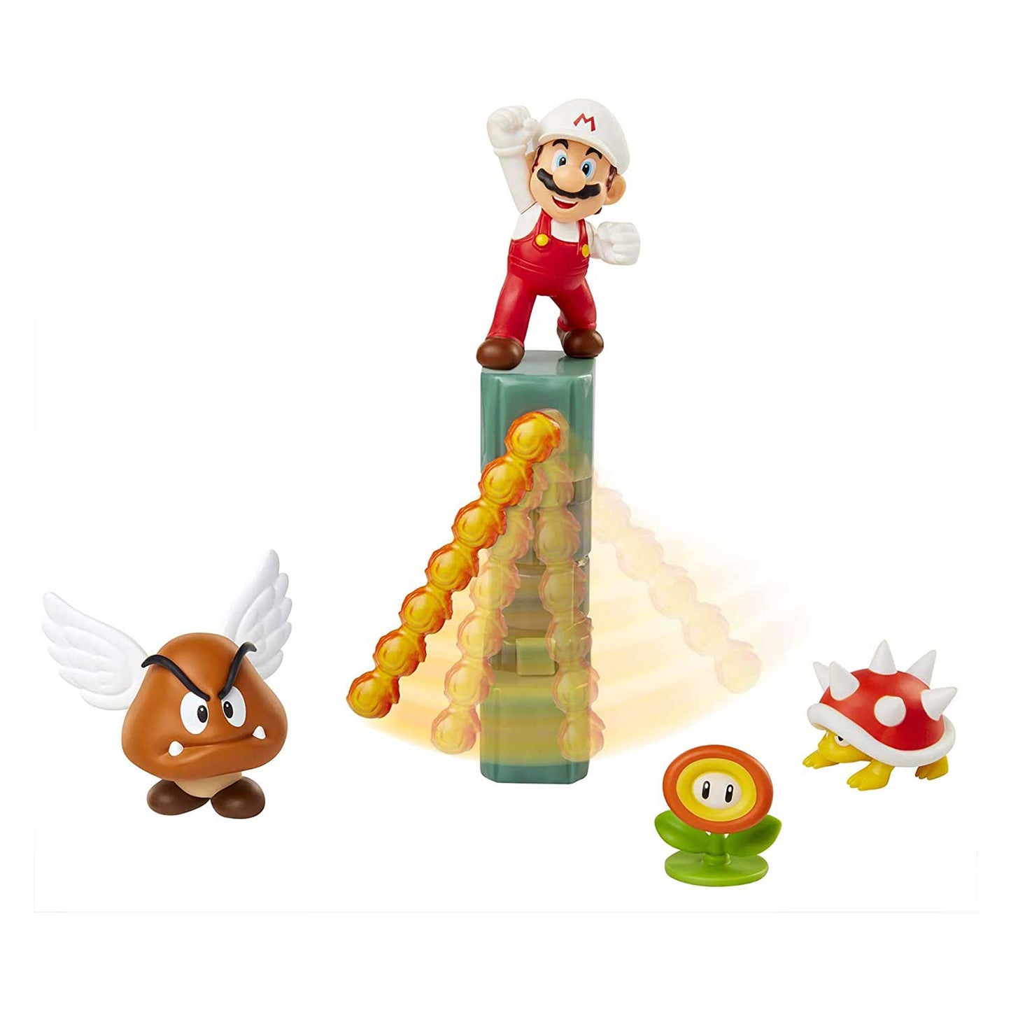 Super Mario Nintendo 4 Inch Action Figure Box Set - Lava Castle Diorama