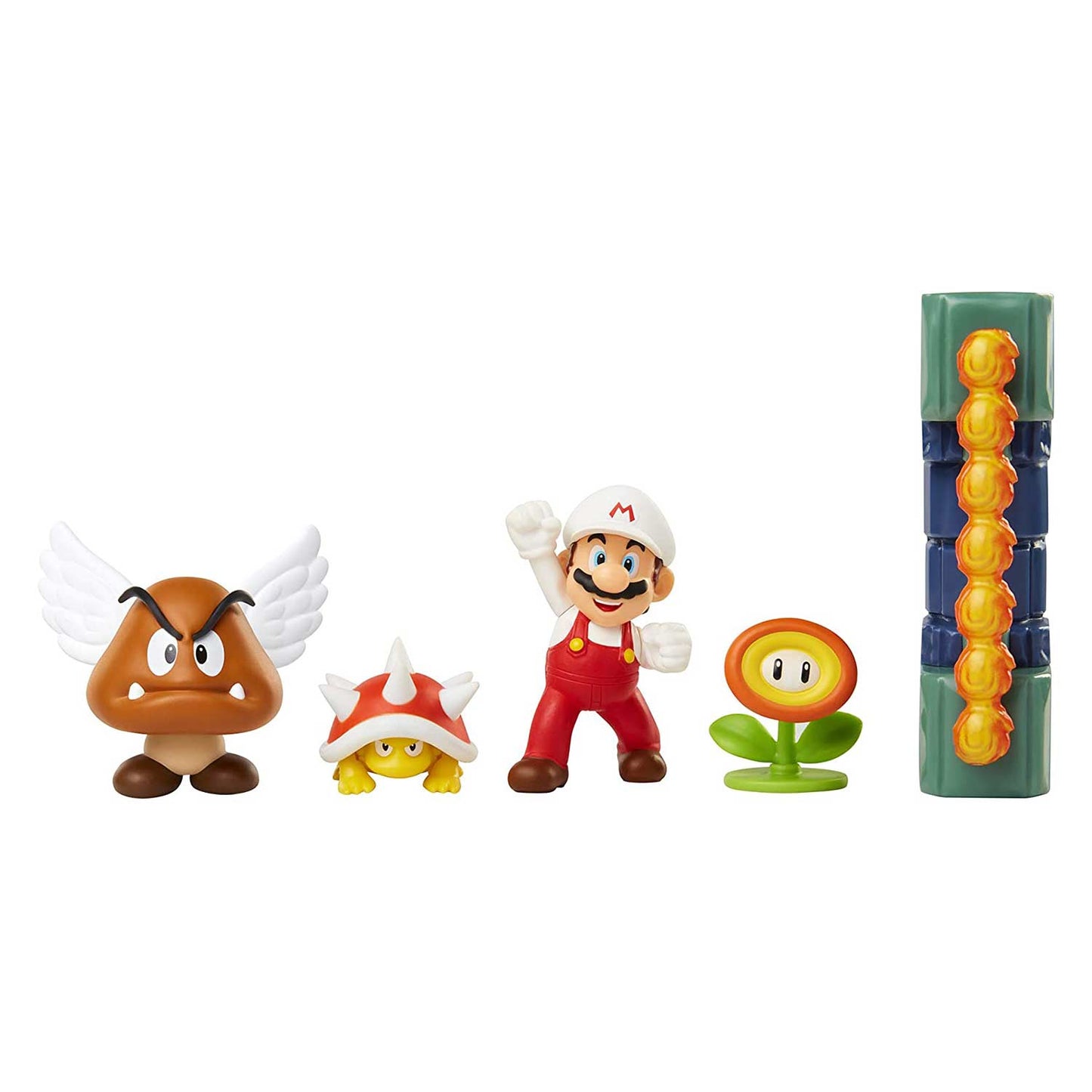 Super Mario Nintendo 4 Inch Action Figure Box Set - Lava Castle Diorama