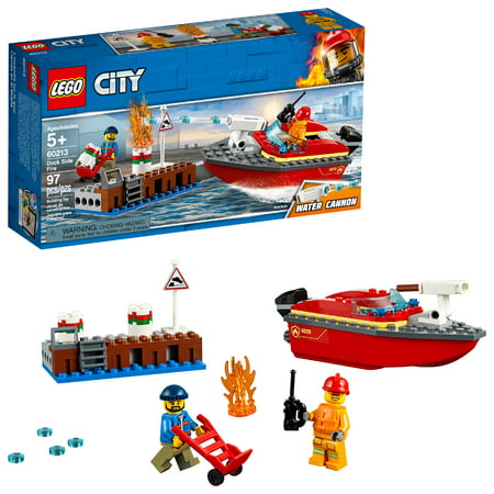 LEGO City Fire Dock Side Fire 60213 Fireboat Rescue Ship