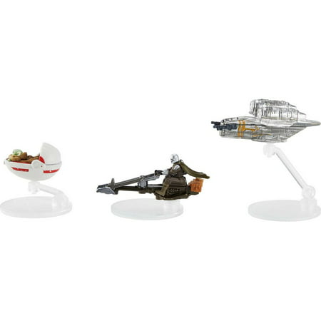 Hot Wheels Star Wars Starships 3-Pack Inspired by The Mandalorian  Set of 3 Die-Cast Ships