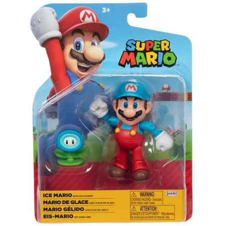 World of Nintendo Wave 30 Ice Mario Action Figure (with Ice Flower)