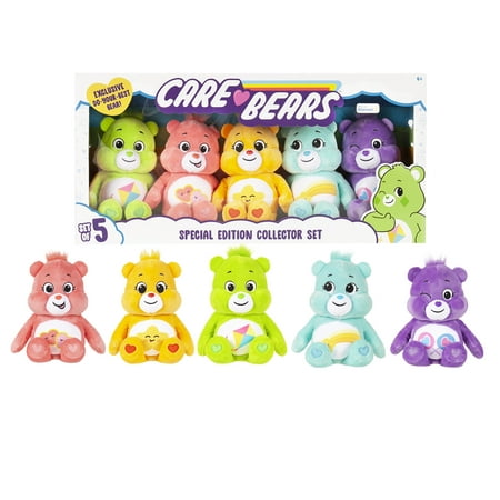 Care Bears 9  Bean Plush - Special Collector Set - Exclusive Do-Your-Best Bear Included!