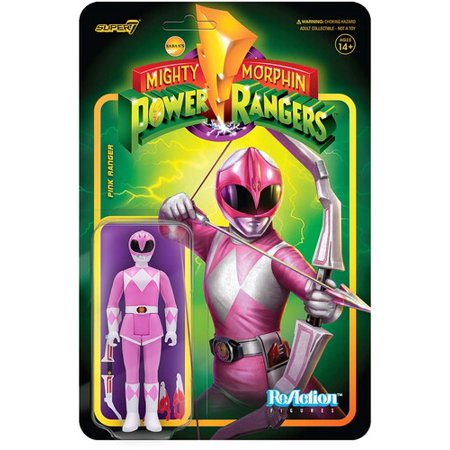 Pink Ranger Mighty Morphin Power Rangers Super 7 Reaction Figure