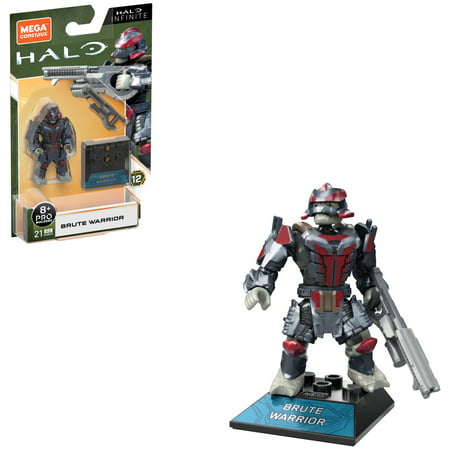 Mega Construx Halo Heroes Series 12 Brute Warrior Micro Action Figure  Building Toys For Kids