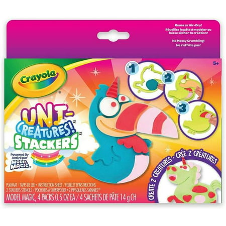 Crayola 30382450 Model Magic Uni-Creatures Stackers Craft Kit