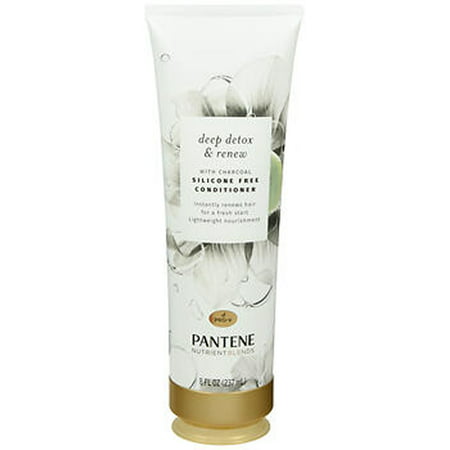 Pantene Deep Detox & Renew with Charcoal Silicone Free Conditioner 8 oz