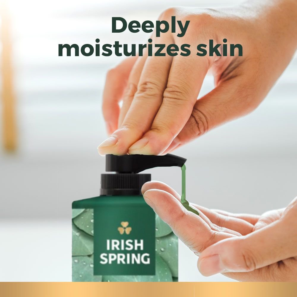 Irish Spring Exfoliating Body Wash for Men  Gel with Sea Salt and White Birch Scent  16 fl oz Pump